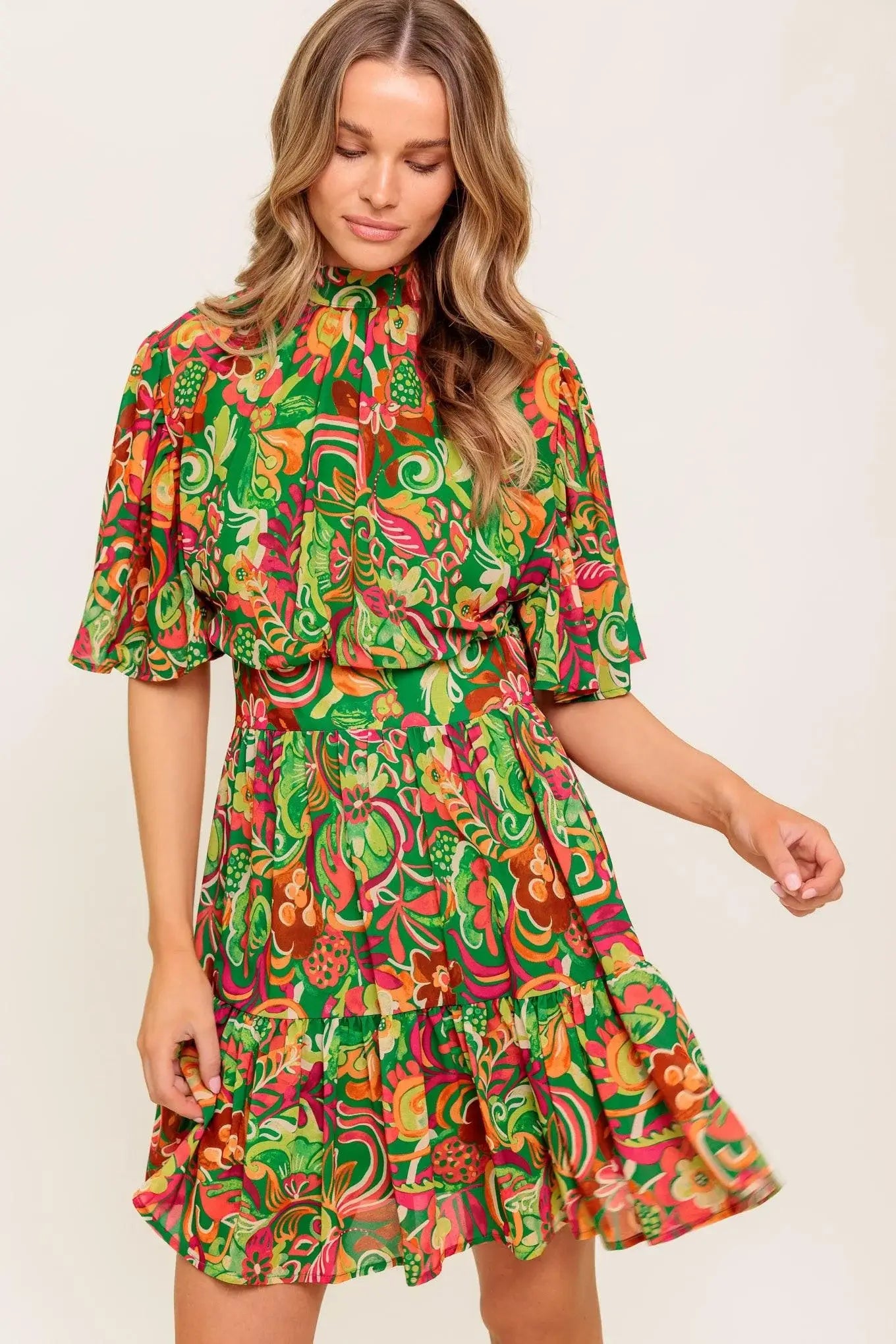 CLEAN AESTHETIC WOVEN MINI DRESS - Flying Tomato - Flyclothing LLC