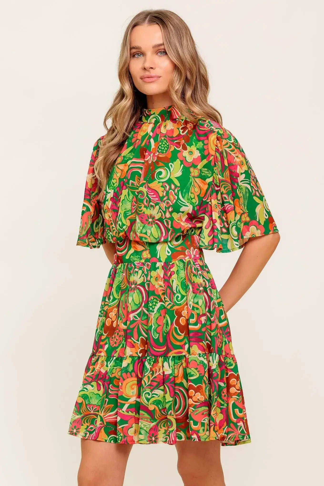 CLEAN AESTHETIC WOVEN MINI DRESS - Flying Tomato - Flyclothing LLC
