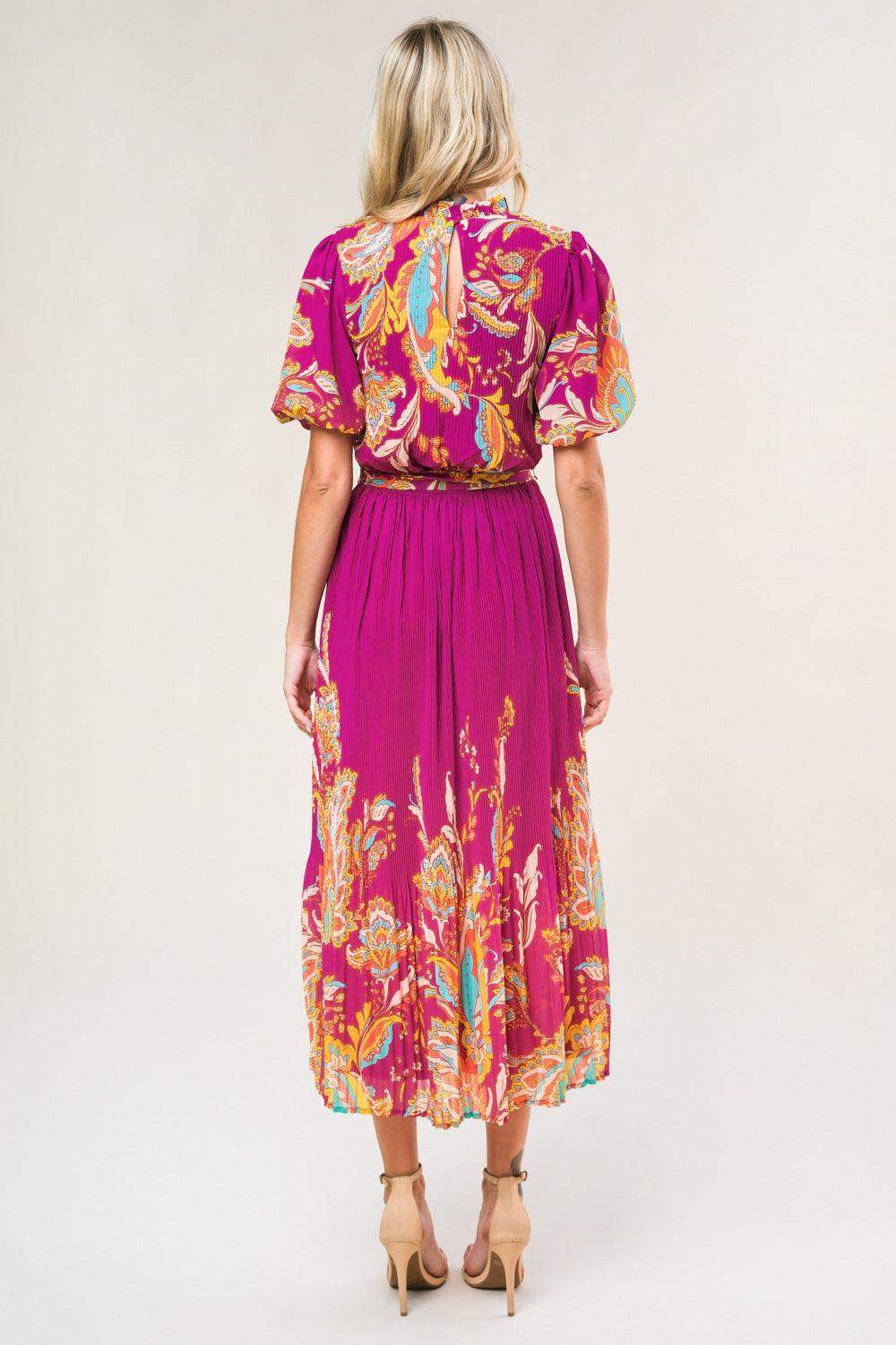 ENCHANTED TO MEET WOVEN MIDI DRESS - Flying Tomato - Flyclothing LLC