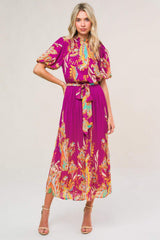 ENCHANTED TO MEET WOVEN MIDI DRESS - Flying Tomato - Flyclothing LLC