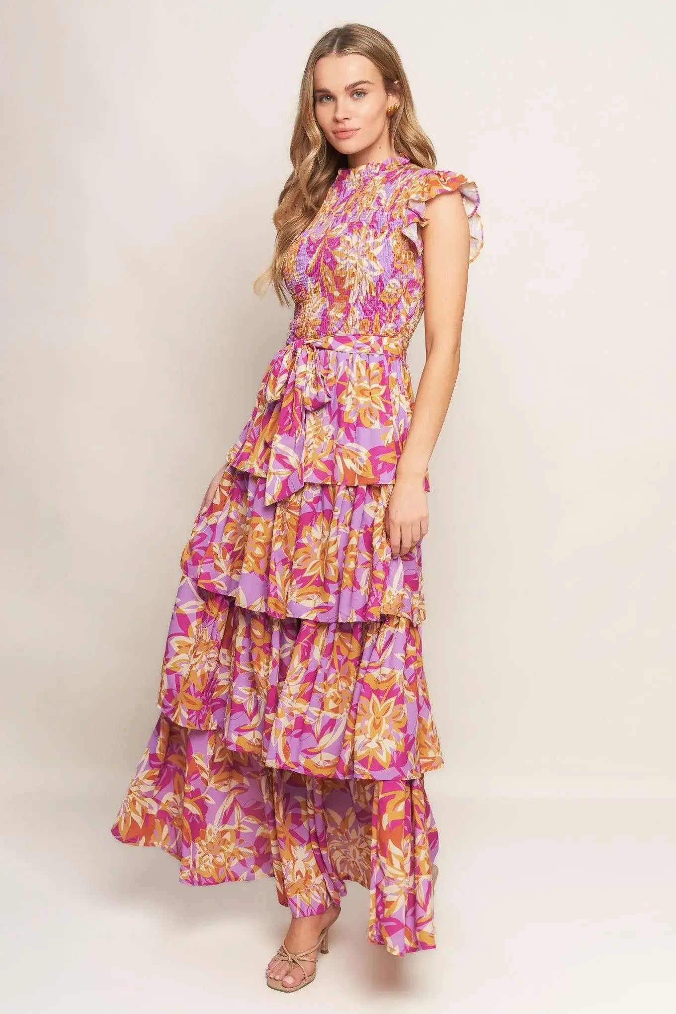 GETTING STARTED WOVEN MIDI DRESS - Flying Tomato - Flyclothing LLC