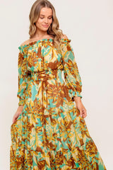 THENA SECRET GARDEN WOVEN MIDI DRESS - Flying Tomato - Flyclothing LLC