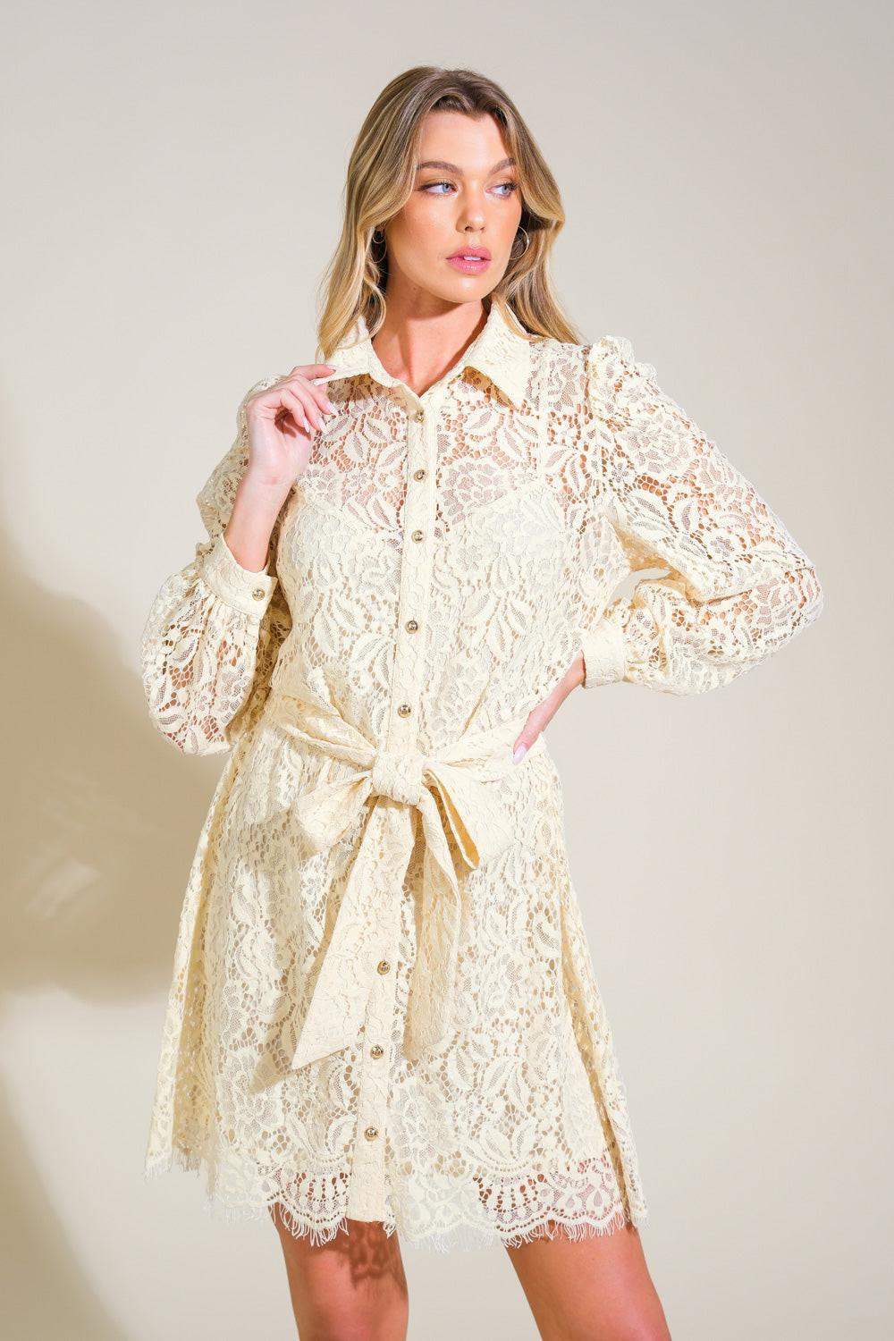 ADORE YOU LACE MINI DRESS - Flying Tomato - Flyclothing LLC