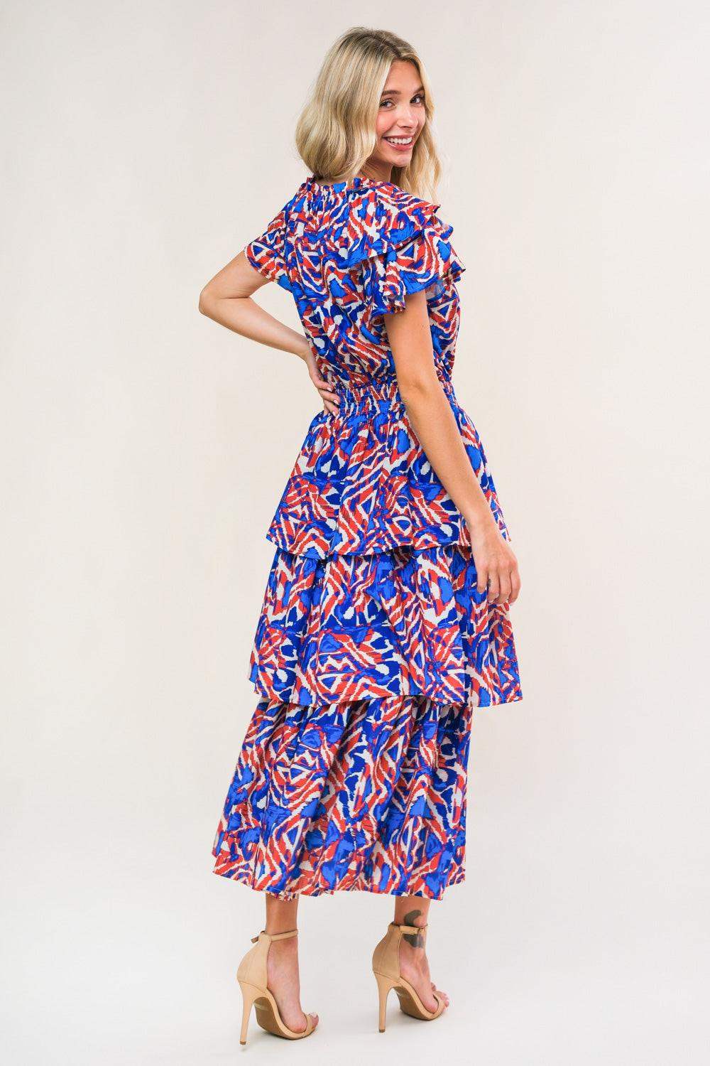BACK TO FUN WOVEN MIDI DRESS - Flying Tomato - Flyclothing LLC