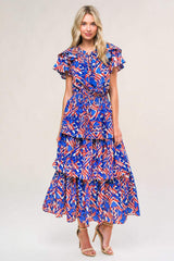 BACK TO FUN WOVEN MIDI DRESS - Flying Tomato - Flyclothing LLC