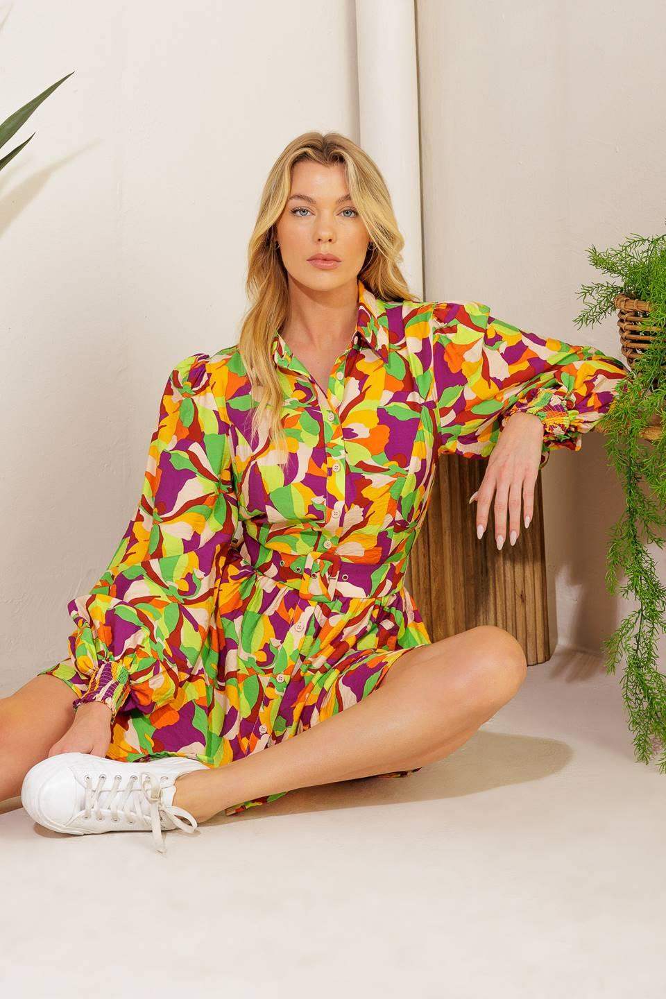 WORLD IS YOUR OYSTER WOVEN MINI DRESS - Flying Tomato - Flyclothing LLC
