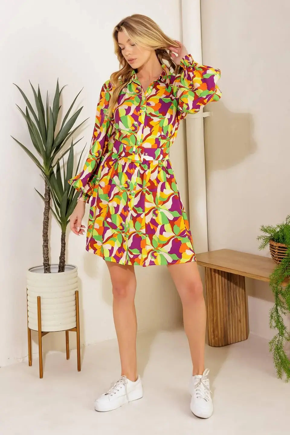 WORLD IS YOUR OYSTER WOVEN MINI DRESS - Flying Tomato - Flyclothing LLC