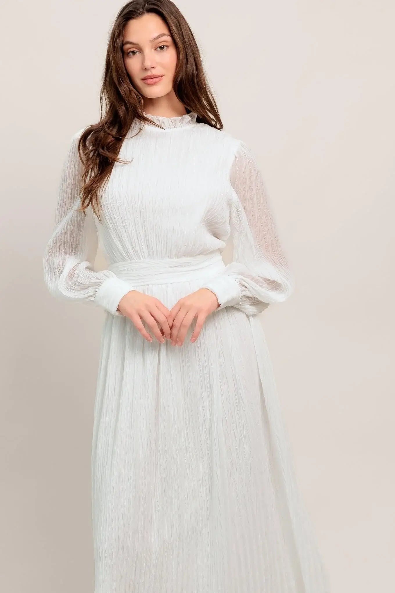 FOREVER WAITING WOVEN MIDI DRESS - Flying Tomato - Flyclothing LLC