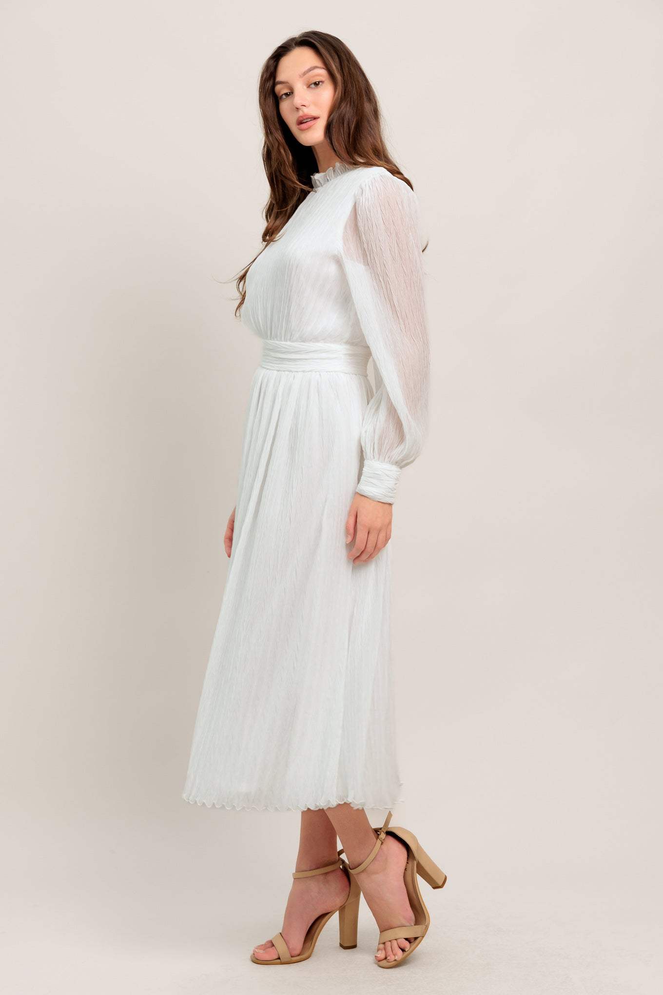 FOREVER WAITING WOVEN MIDI DRESS - Flying Tomato - Flyclothing LLC