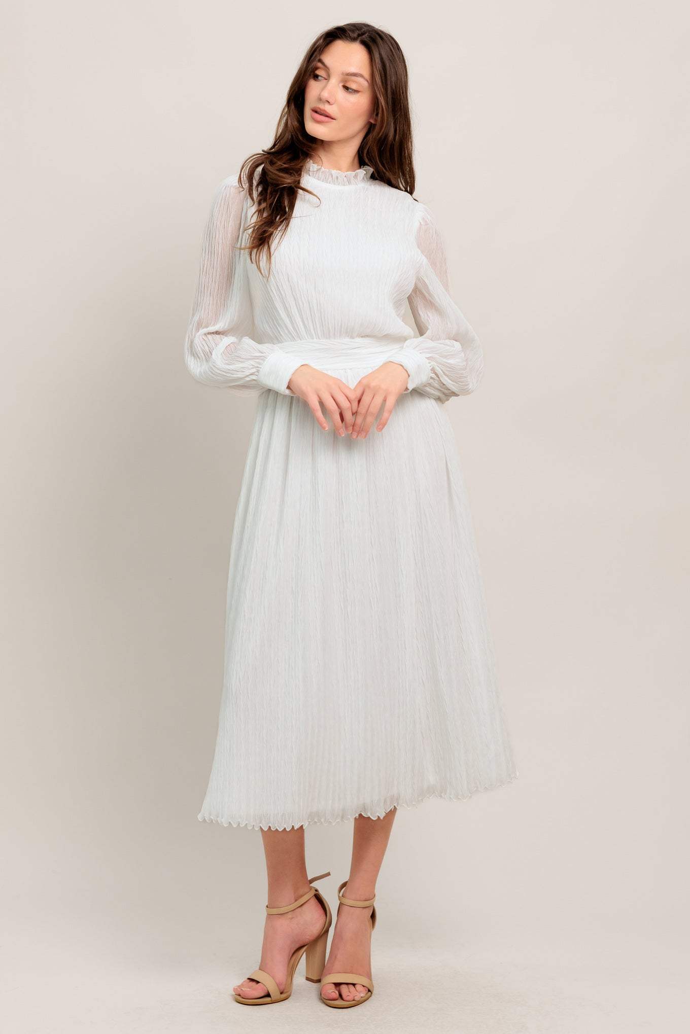 FOREVER WAITING WOVEN MIDI DRESS - Flying Tomato - Flyclothing LLC