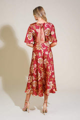 TOTAL FRILL WOVEN MIDI DRESS - Flying Tomato - Flyclothing LLC