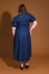 GET THE LOOK DENIM MIDI DRESS - Flying Tomato - Flyclothing LLC