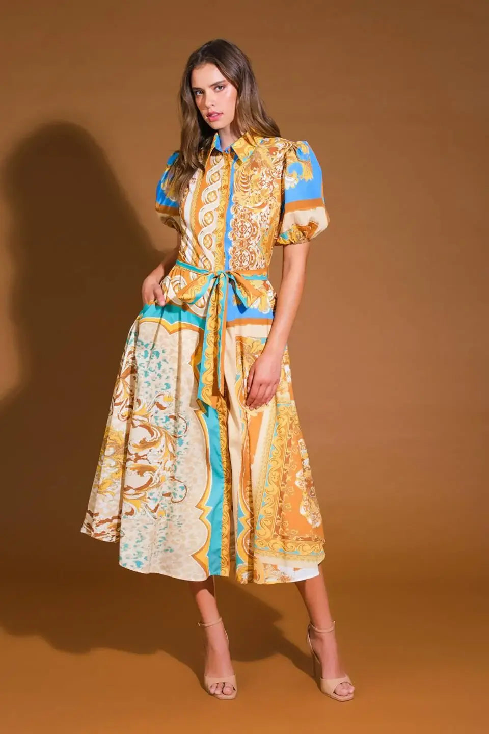 UNBELIEVABLY LOVELY WOVEN MIDI DRESS - Flying Tomato - Flyclothing LLC