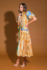 UNBELIEVABLY LOVELY WOVEN MIDI DRESS - Flying Tomato - Flyclothing LLC