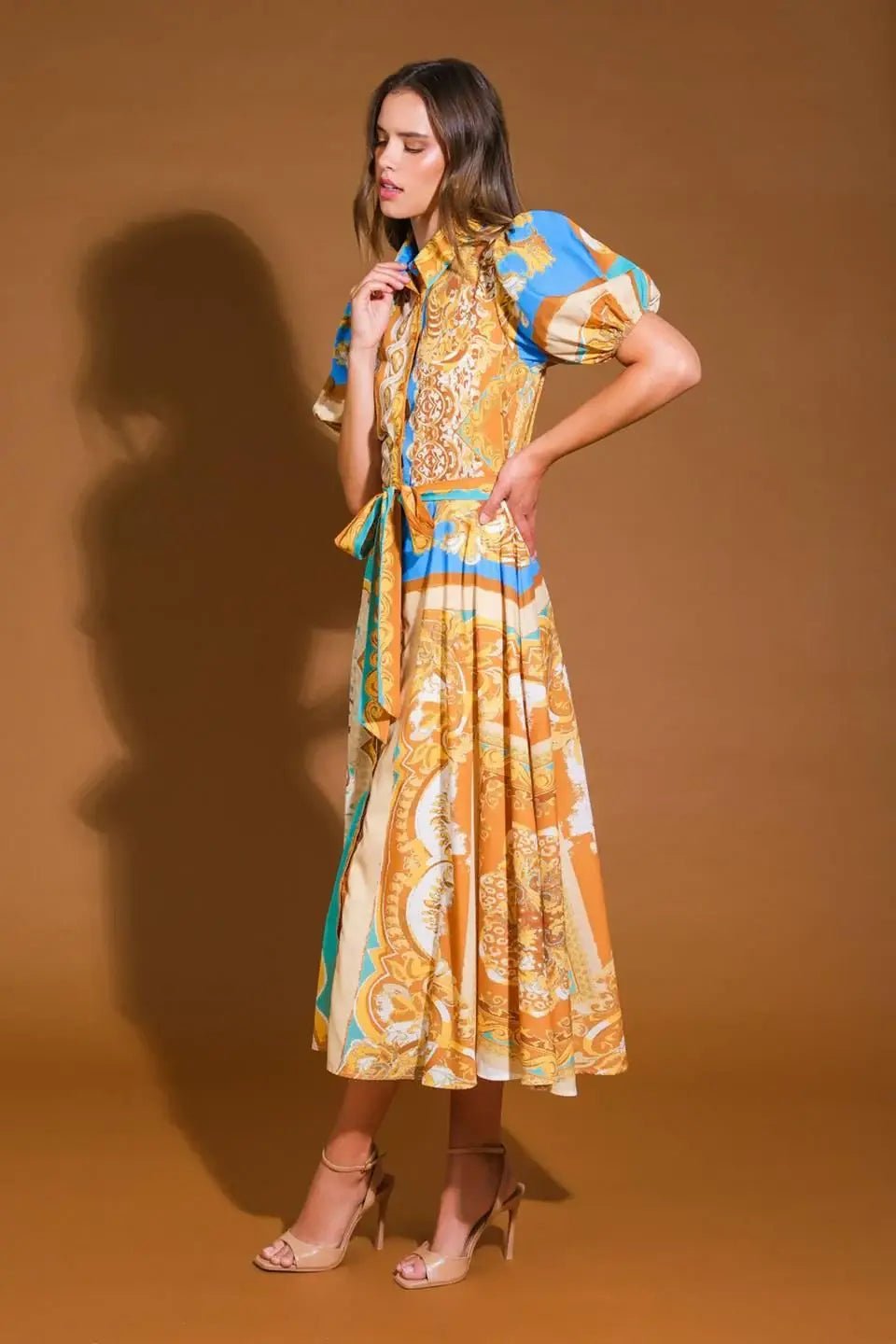 UNBELIEVABLY LOVELY WOVEN MIDI DRESS - Flying Tomato - Flyclothing LLC