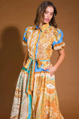 UNBELIEVABLY LOVELY WOVEN MIDI DRESS - Flying Tomato - Flyclothing LLC