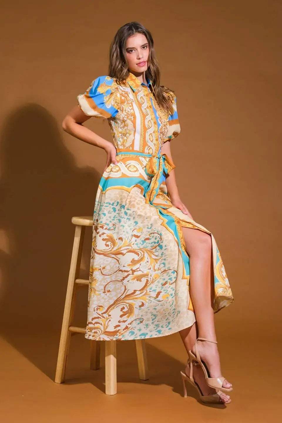 UNBELIEVABLY LOVELY WOVEN MIDI DRESS - Flying Tomato - Flyclothing LLC