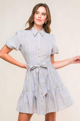 ADORABLE PRESENCE WOVEN MINI DRESS - Flying Tomato - Flyclothing LLC