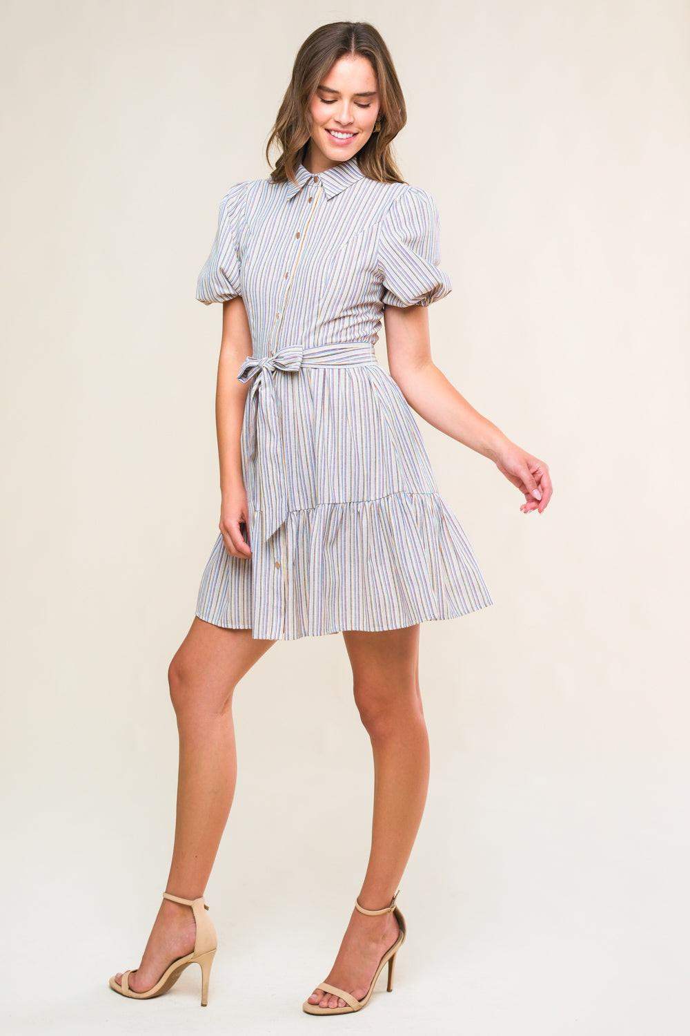 ADORABLE PRESENCE WOVEN MINI DRESS - Flying Tomato - Flyclothing LLC