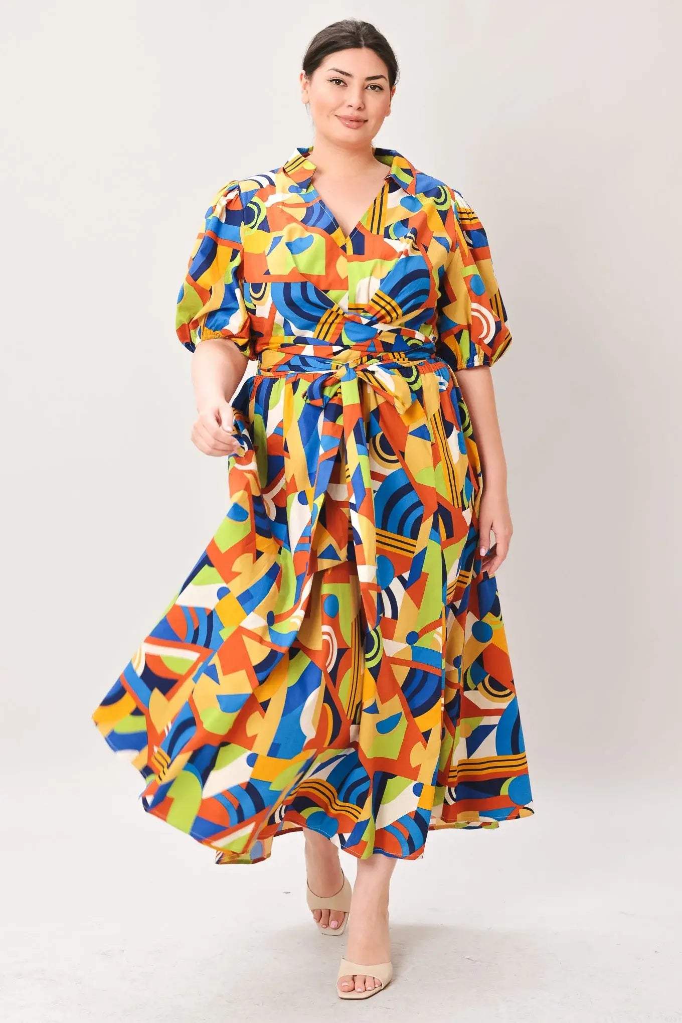 SATURDAY FEELINGS WOVEN MIDI DRESS - Flying Tomato - Flyclothing LLC