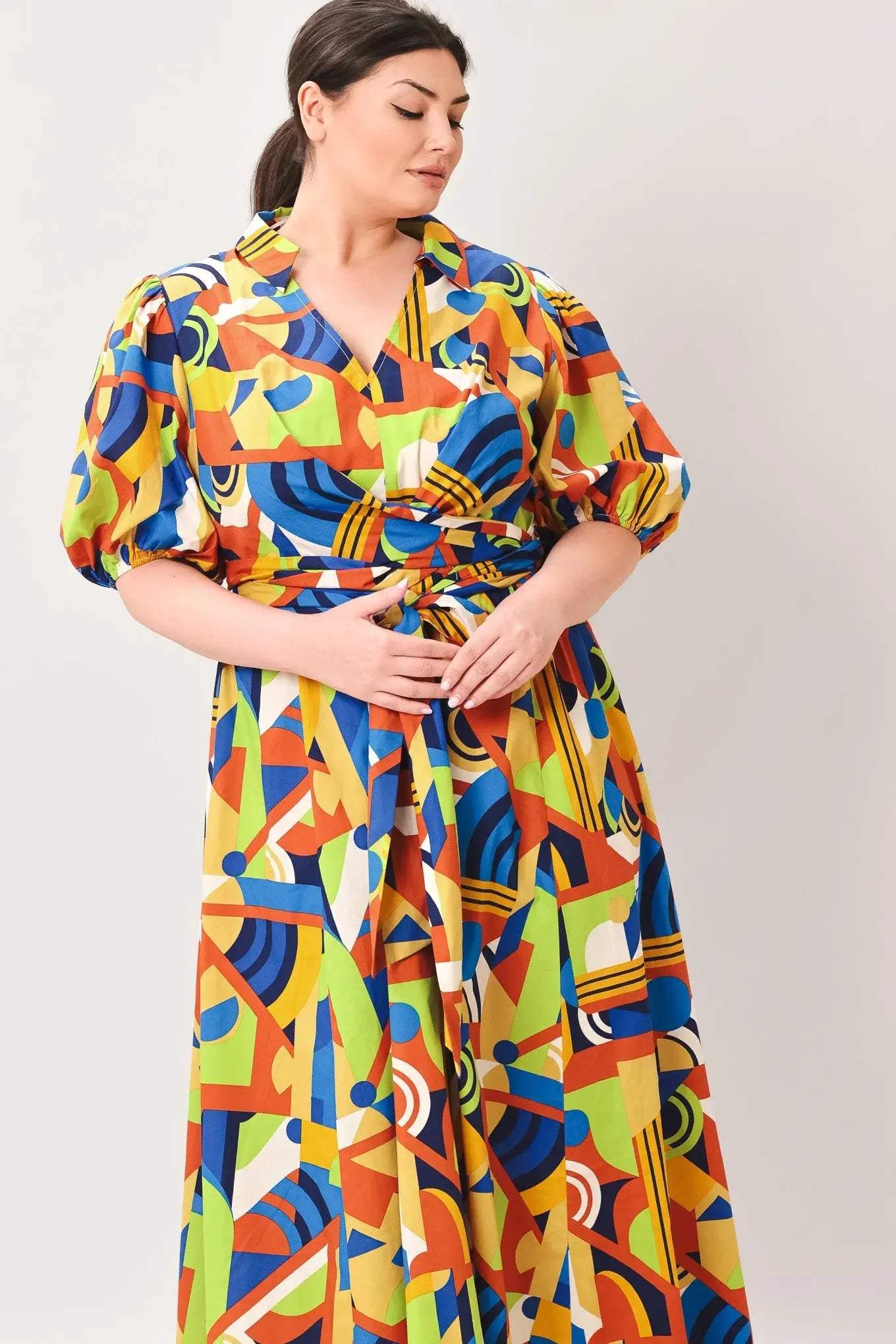 SATURDAY FEELINGS WOVEN MIDI DRESS - Flying Tomato - Flyclothing LLC
