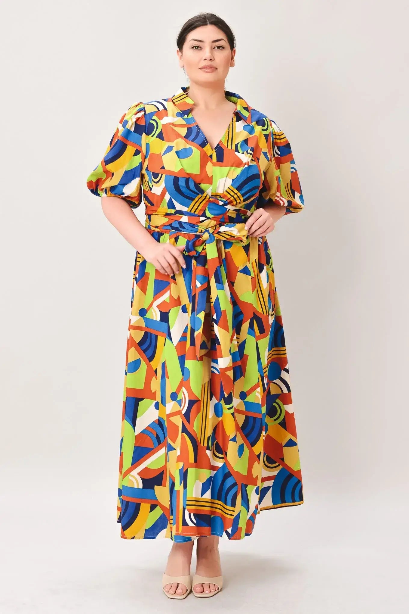SATURDAY FEELINGS WOVEN MIDI DRESS - Flying Tomato - Flyclothing LLC
