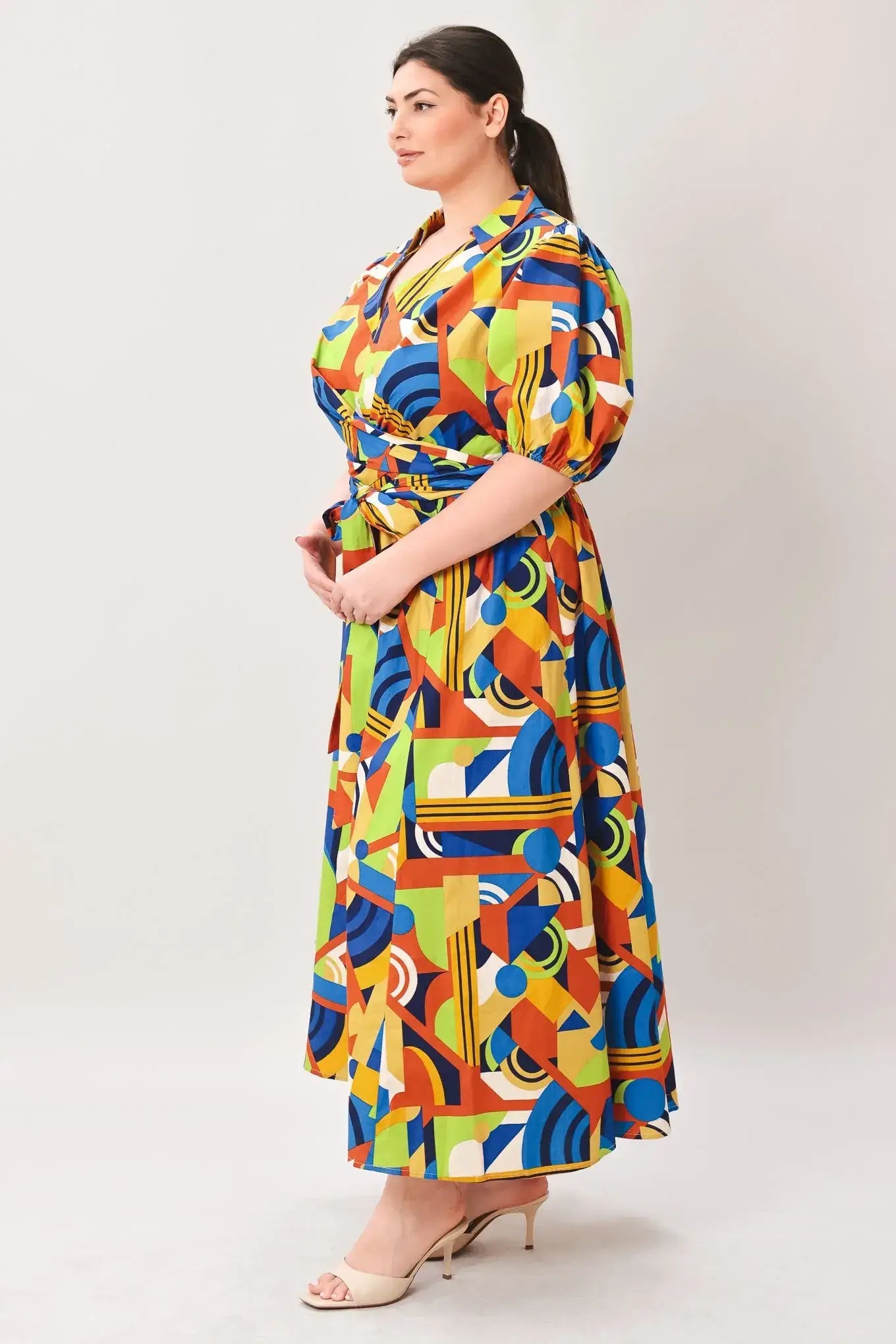 SATURDAY FEELINGS WOVEN MIDI DRESS - Flying Tomato - Flyclothing LLC