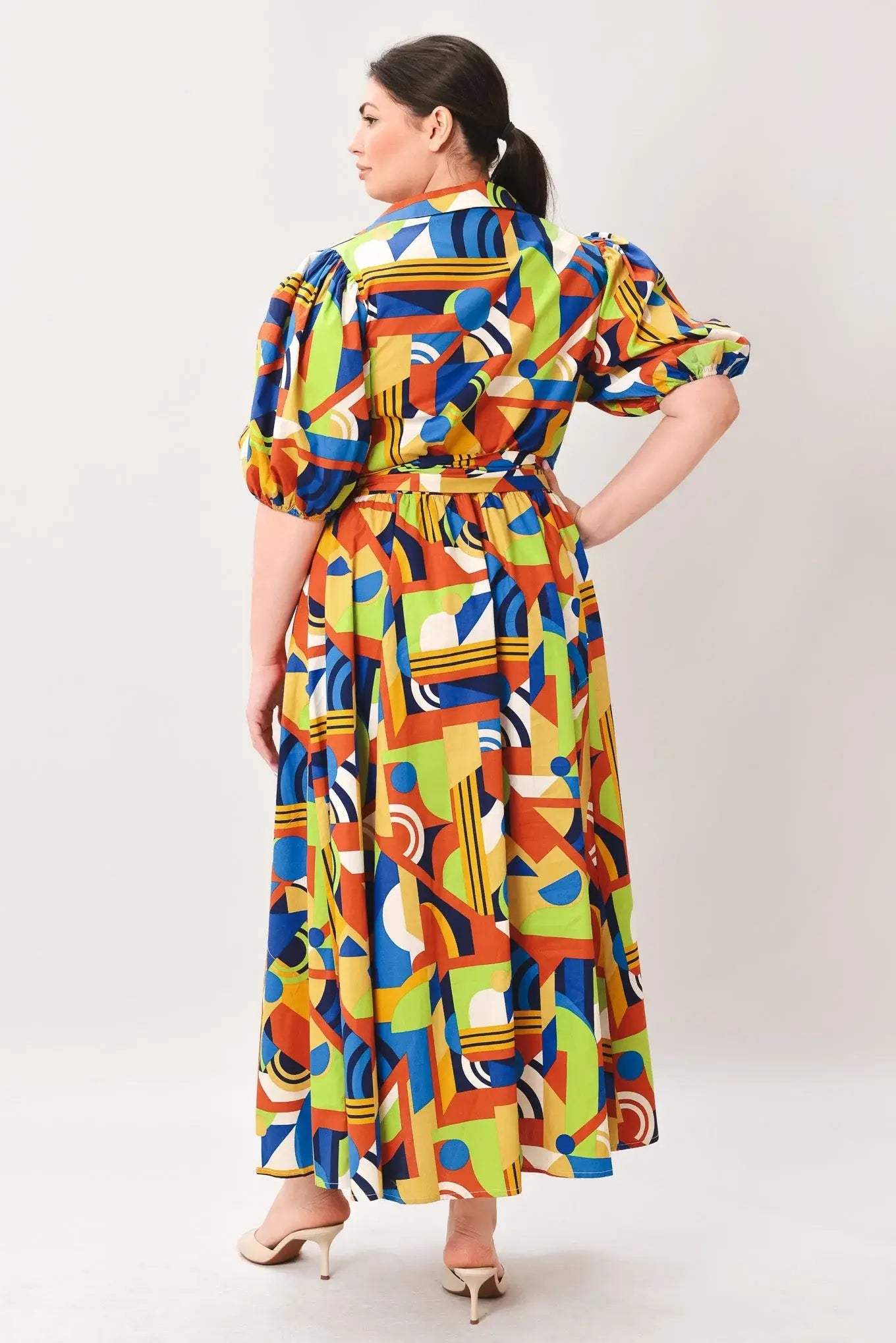 SATURDAY FEELINGS WOVEN MIDI DRESS - Flying Tomato - Flyclothing LLC