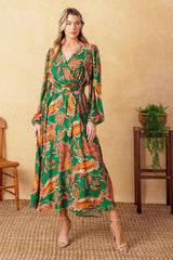 SUNNYSIDE FLORALS WOVEN MIDI DRESS - Flying Tomato - Flyclothing LLC