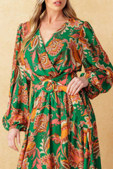 SUNNYSIDE FLORALS WOVEN MIDI DRESS - Flying Tomato - Flyclothing LLC
