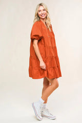 MISS AMERICAN PIE WOVEN MINI DRESS - Flying Tomato - Flyclothing LLC