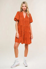 MISS AMERICAN PIE WOVEN MINI DRESS - Flying Tomato - Flyclothing LLC