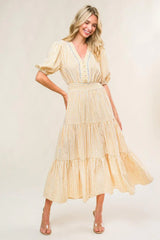 WITH THE GIRLS WOVEN MIDI DRESS - Flying Tomato - Flyclothing LLC