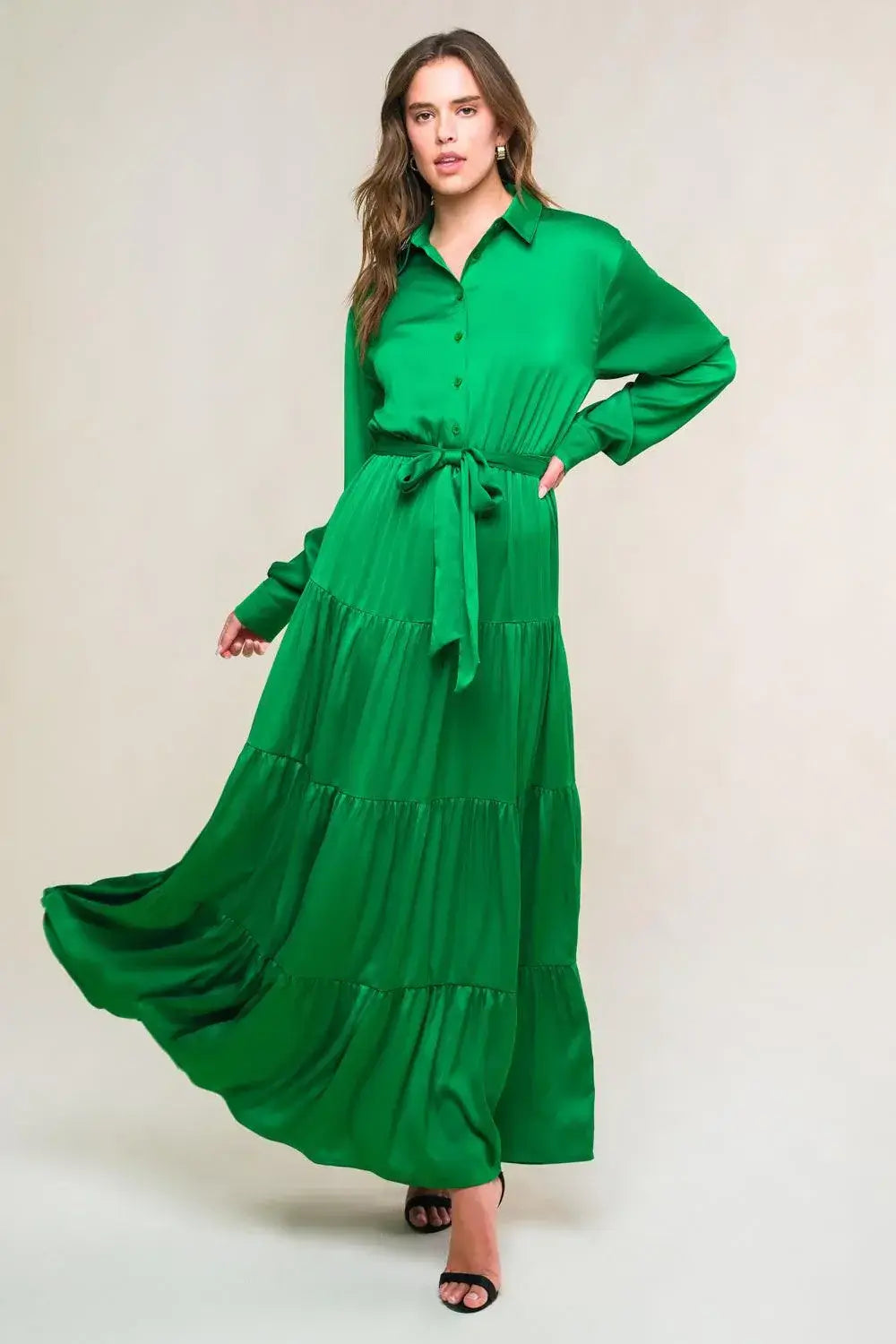 CHIC INTENT BRIGHT WOVEN MIDI DRESS - Flying Tomato - Flyclothing LLC