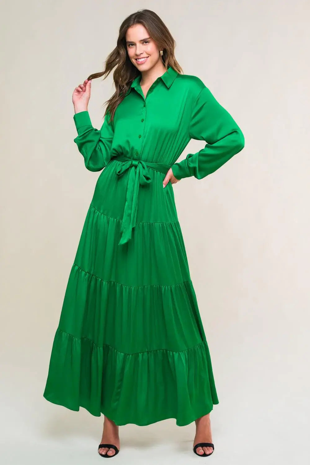 CHIC INTENT BRIGHT WOVEN MIDI DRESS - Flying Tomato - Flyclothing LLC