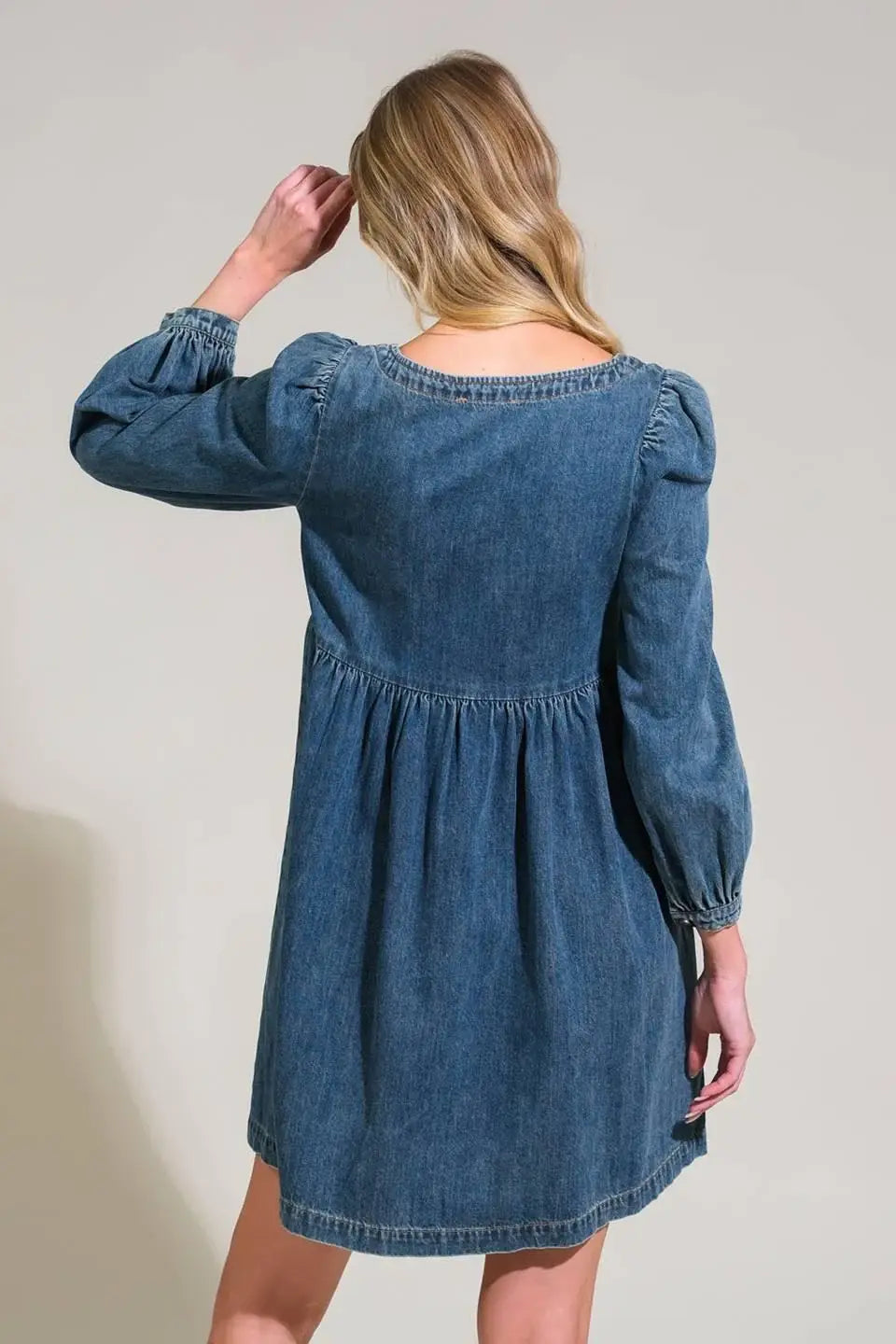 EXOTIC ESCAPE DENIM MINI DRESS - Flying Tomato - Flyclothing LLC