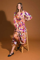 BLOSSOM BEAUTY WOVEN MIDI DRESS - Flying Tomato - Flyclothing LLC