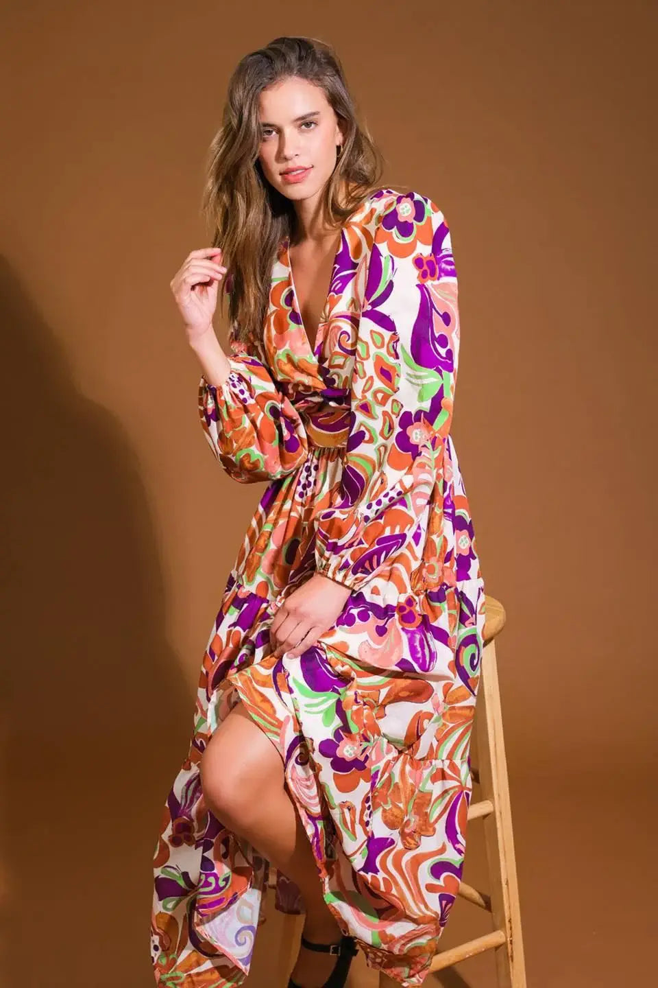 BLOSSOM BEAUTY WOVEN MIDI DRESS - Flying Tomato - Flyclothing LLC