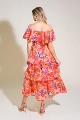 STROLL THE AVENUES WOVEN MIDI DRESS - Flying Tomato - Flyclothing LLC