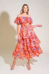 STROLL THE AVENUES WOVEN MIDI DRESS - Flying Tomato - Flyclothing LLC