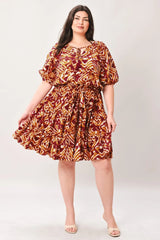 FLORA HARMONY WOVEN MINI DRESS - Flying Tomato - Flyclothing LLC