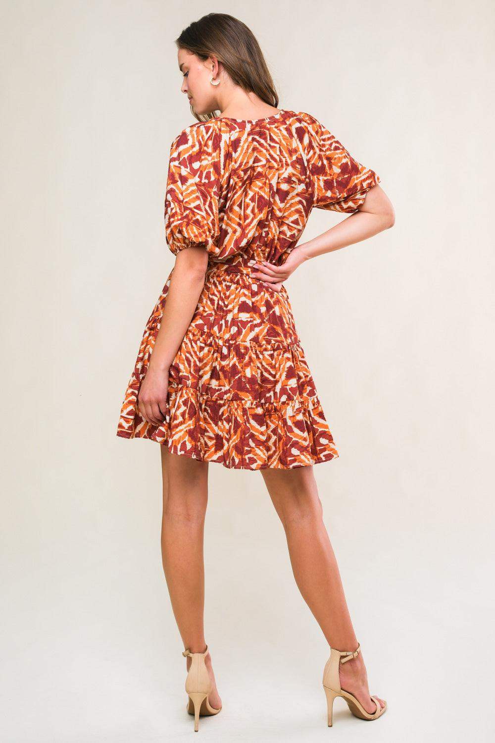 FLORA HARMONY WOVEN MINI DRESS - Flying Tomato - Flyclothing LLC