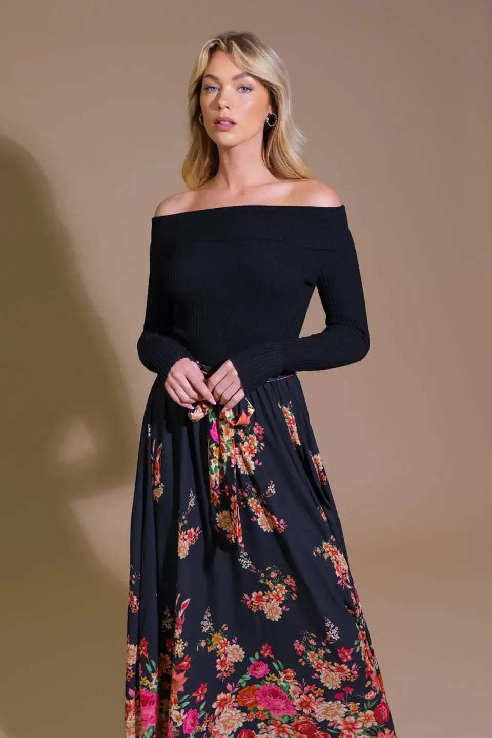 MORNING SONG SWEATER WOVEN MIDI DRESS - Flying Tomato - Flyclothing LLC