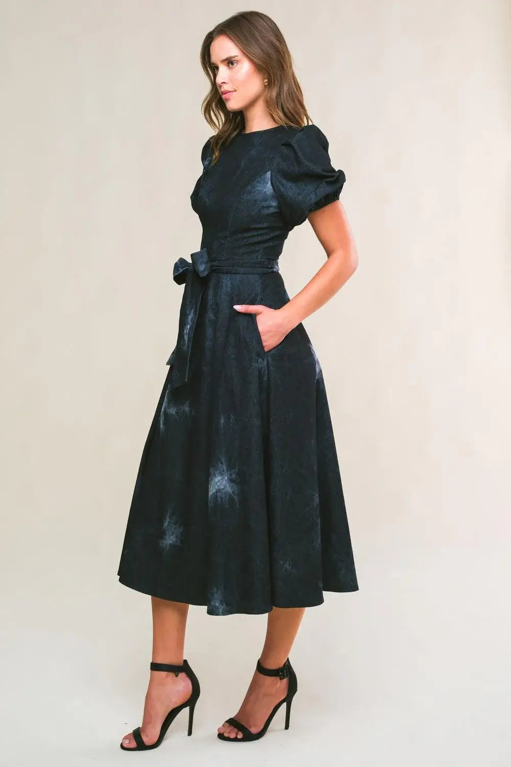 GARDEN GRACE TWILL MIDI DRESS - Flying Tomato - Flyclothing LLC