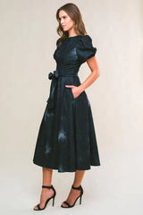 GARDEN GRACE TWILL MIDI DRESS - Flying Tomato - Flyclothing LLC