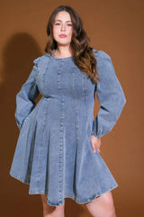 YOUR SWEETIE DENIM MINI DRESS - Flying Tomato - Flyclothing LLC