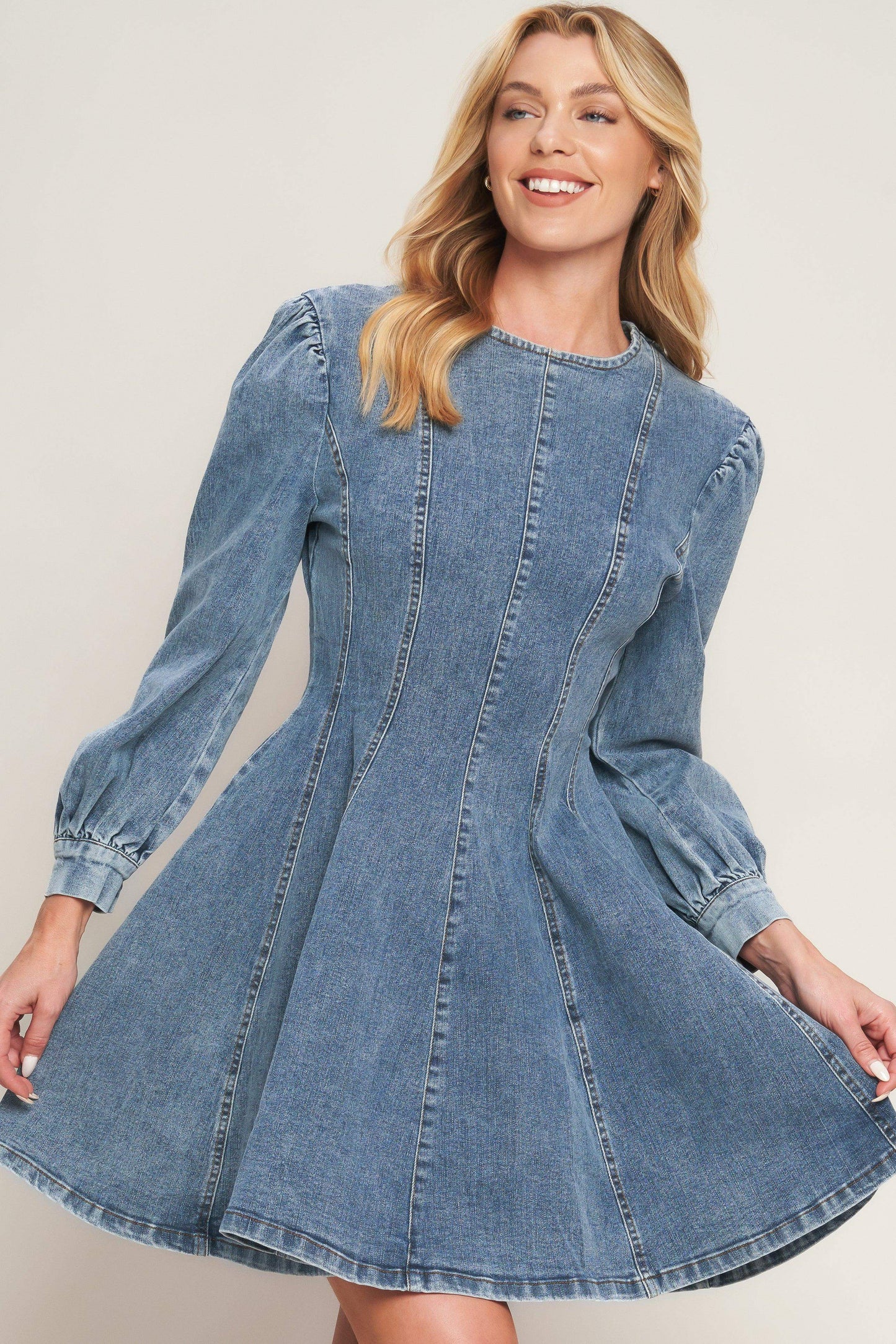 YOUR SWEETIE DENIM MINI DRESS - Flying Tomato - Flyclothing LLC