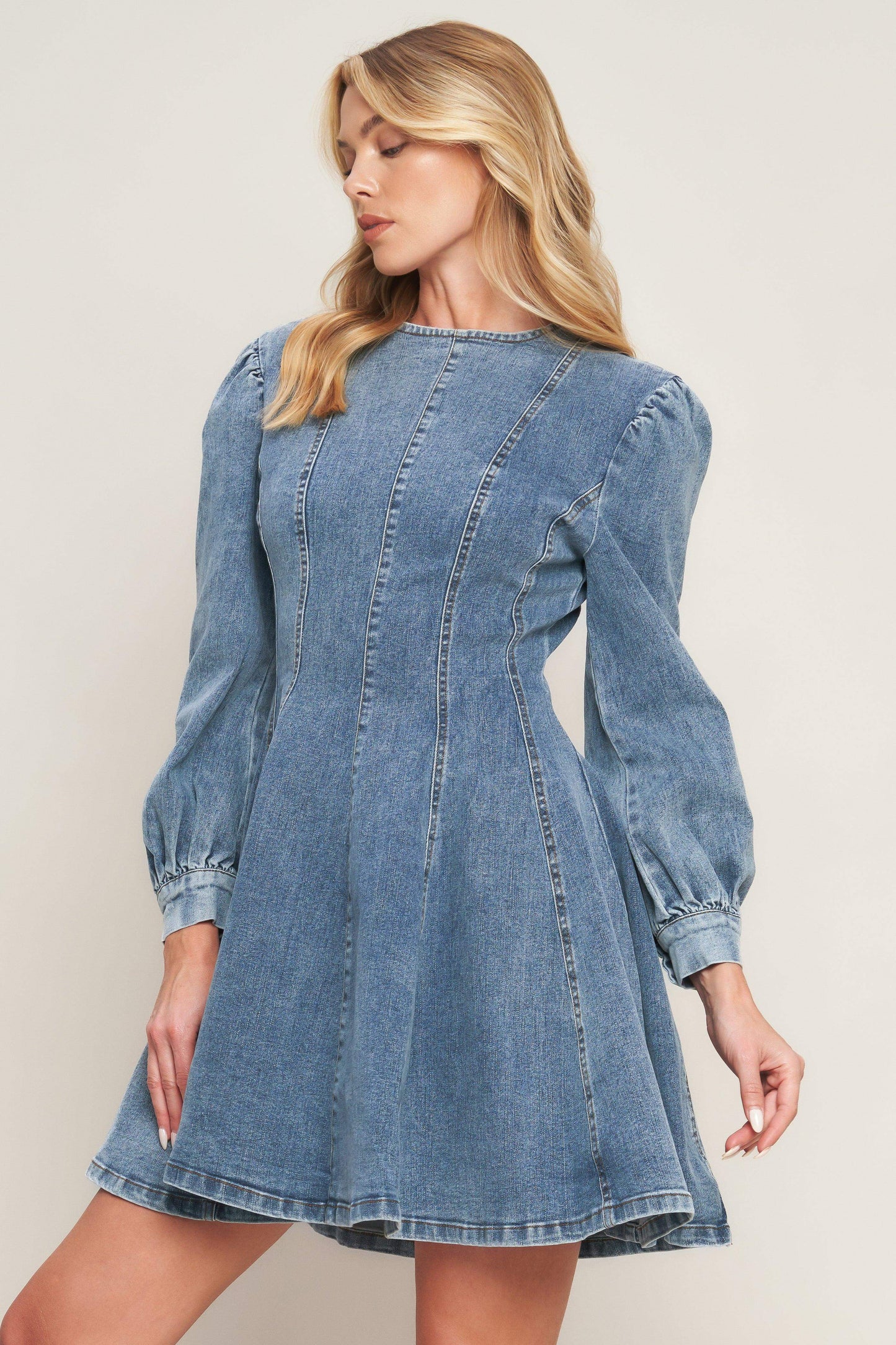 YOUR SWEETIE DENIM MINI DRESS - Flying Tomato - Flyclothing LLC