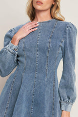 YOUR SWEETIE DENIM MINI DRESS - Flying Tomato - Flyclothing LLC
