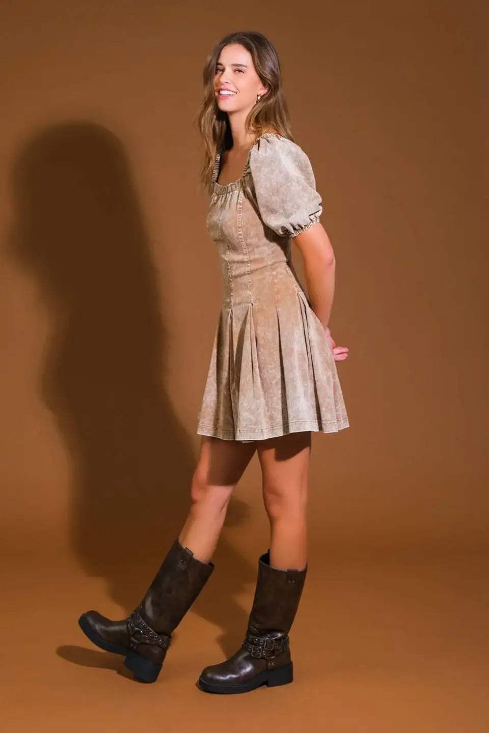 URBAN SOPHISTICATION TWILL MINI DRESS - Flying Tomato - Flyclothing LLC